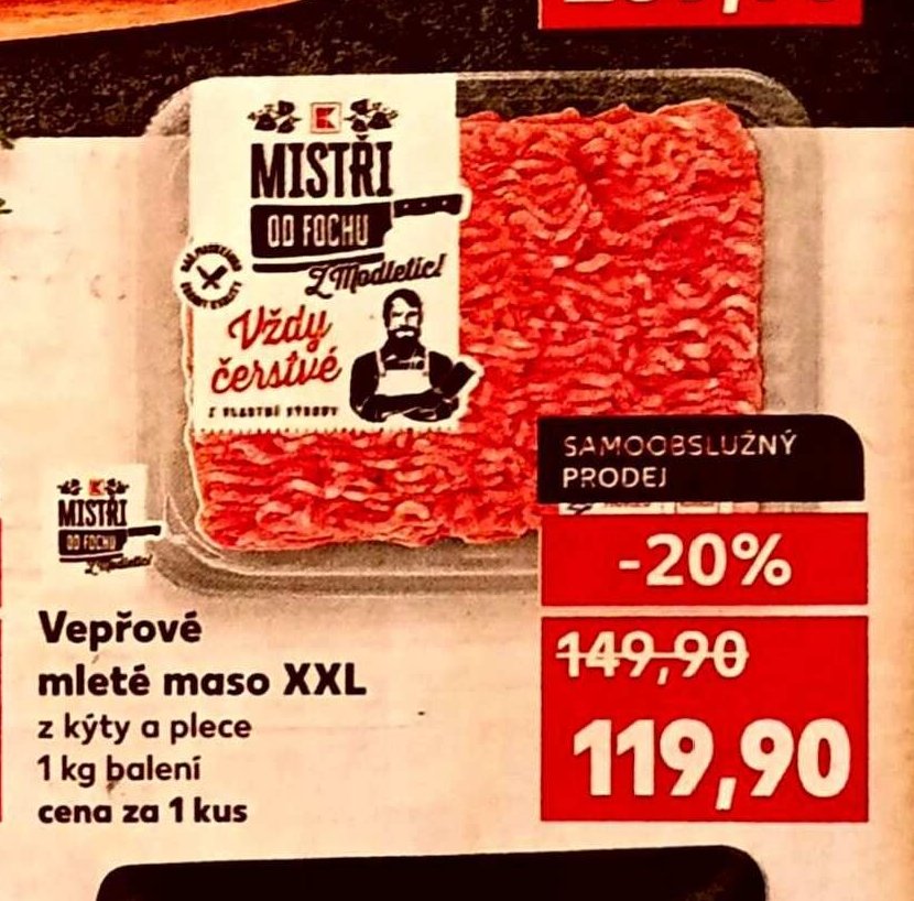 Vepřové mleté maso XXL z kýty a plece