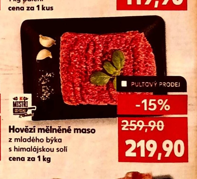 Hovězí mleté maso z mladého býka