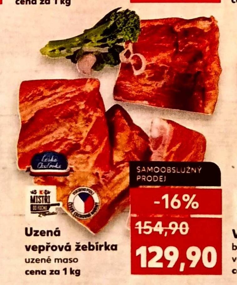 Uzená vepřová žebírka
