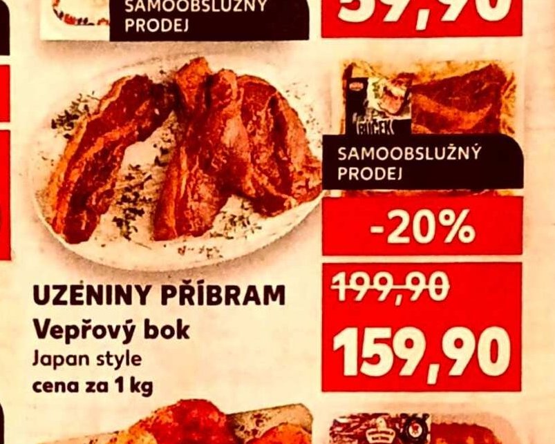 Uzeniny Příbram Vepřový bok Japan style