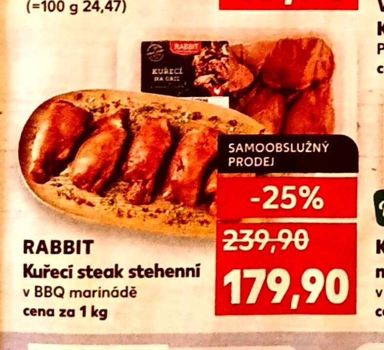 Rabbit Kuřecí steak stehenní v BBQ marinádě