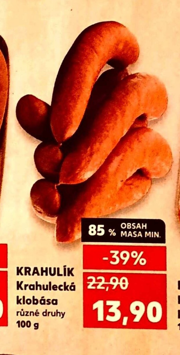 Krahulík Krahulecká klobása různé druhy