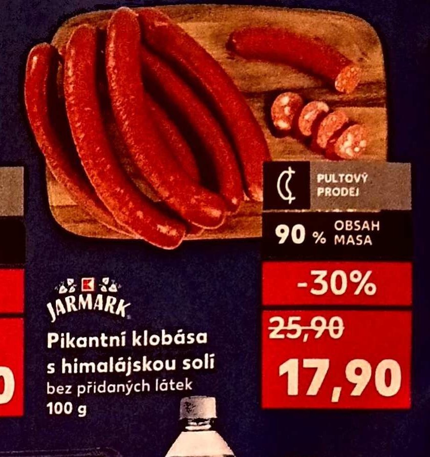 Pikantní klobása s himalájskou solí