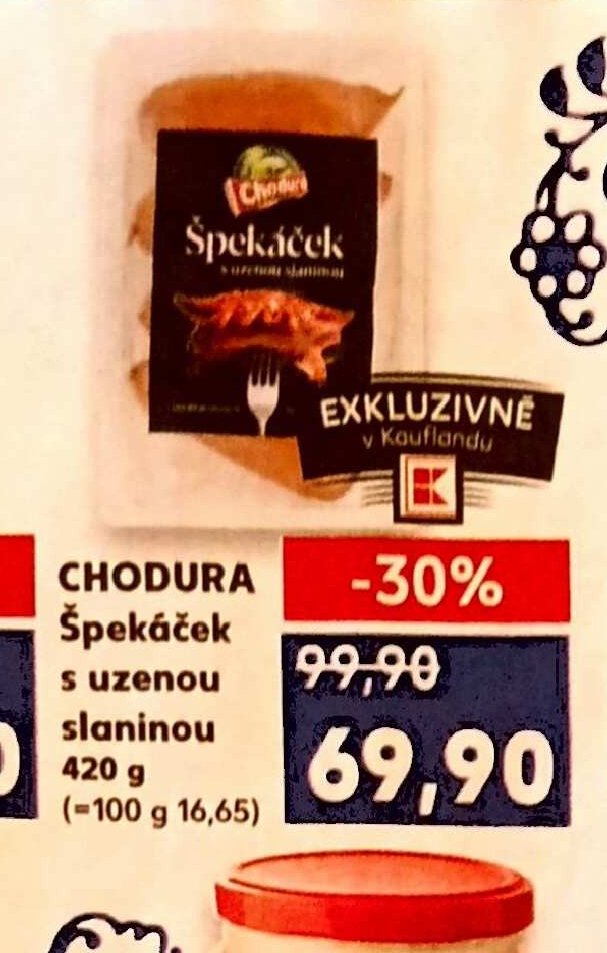 Chodura Špekáček s uzenou slaninou 420 g