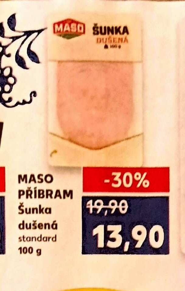 Maso Příbram Šunka dušená standard 100 g