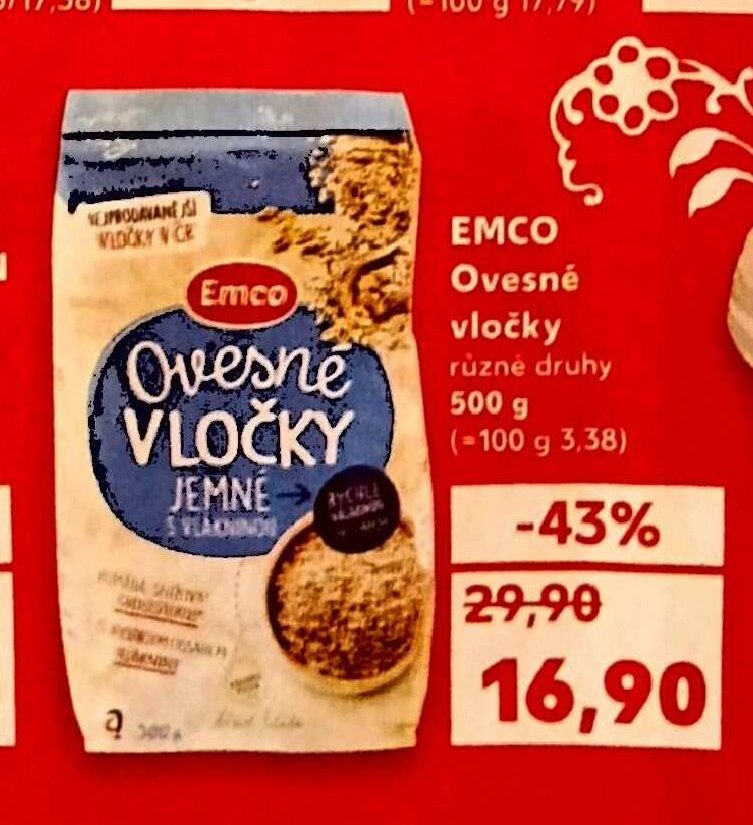 Emco Ovesné vločky různé druhy 500 g