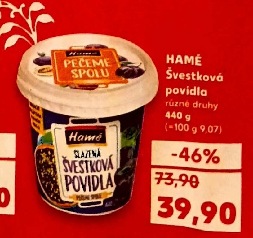 Hamé Švestková povidla různé druhy 440 g