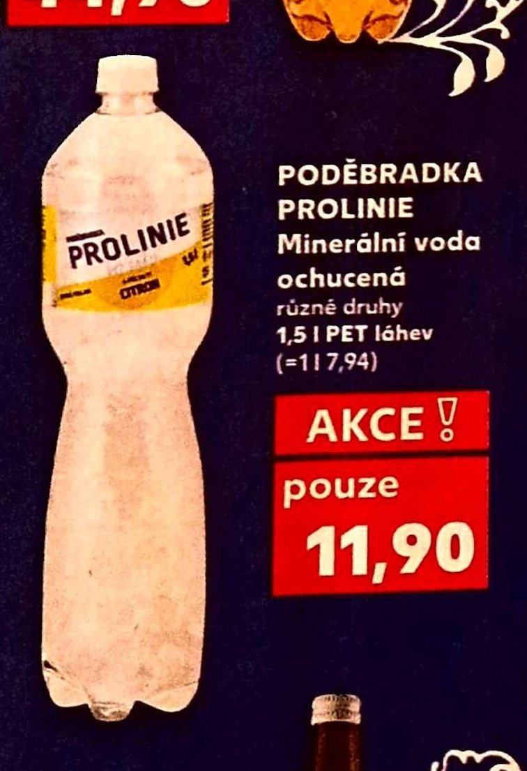 PODĚBRADKA PROLINIE Minerální voda ochucená