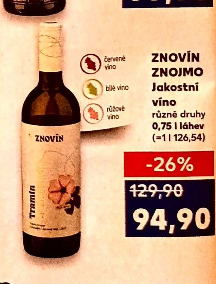 ZNOVÍN ZNOJMO Jakostní víno