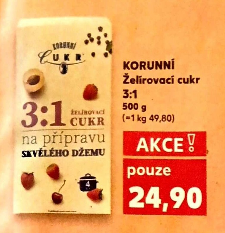 KORUNNÍ želírovací cukr 3:1