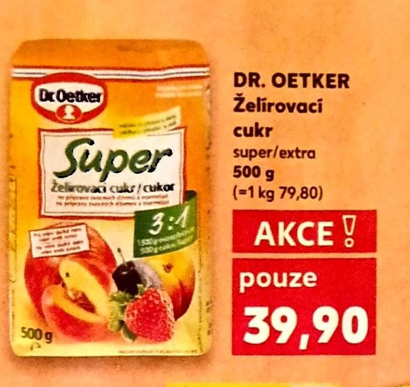 DR. OETKER Želírovací cukr super/extra