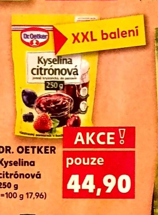 DR. OETKER Kyselina citrónová