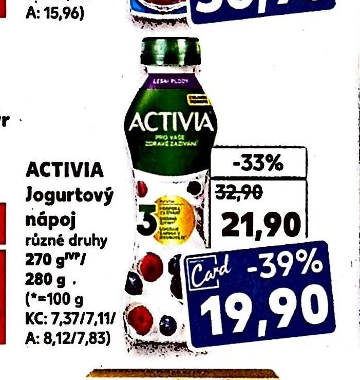 ACTIVIA Jogurtový nápoj