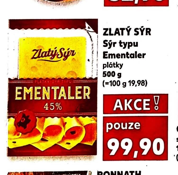 ZLATÝ SÝR Sýr typu Ementaler