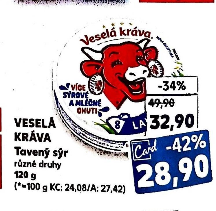 VESELÁ KRÁVA Tavený sýr