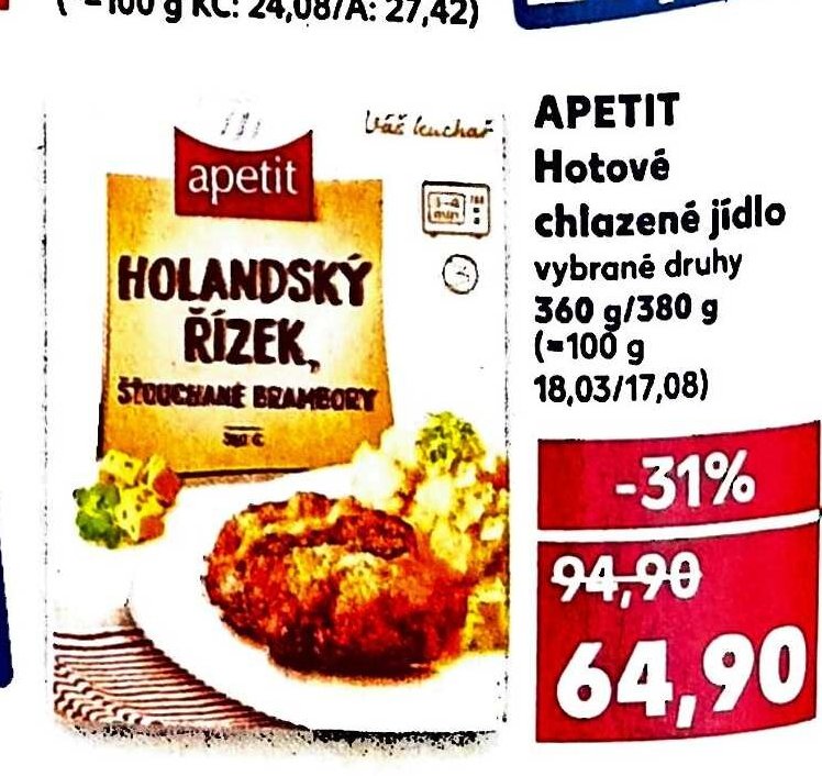 APETIT Hotové chlazené jídlo