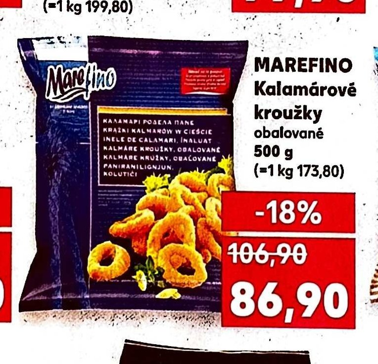 MAREFINO Kalamárové kroužky obalované
