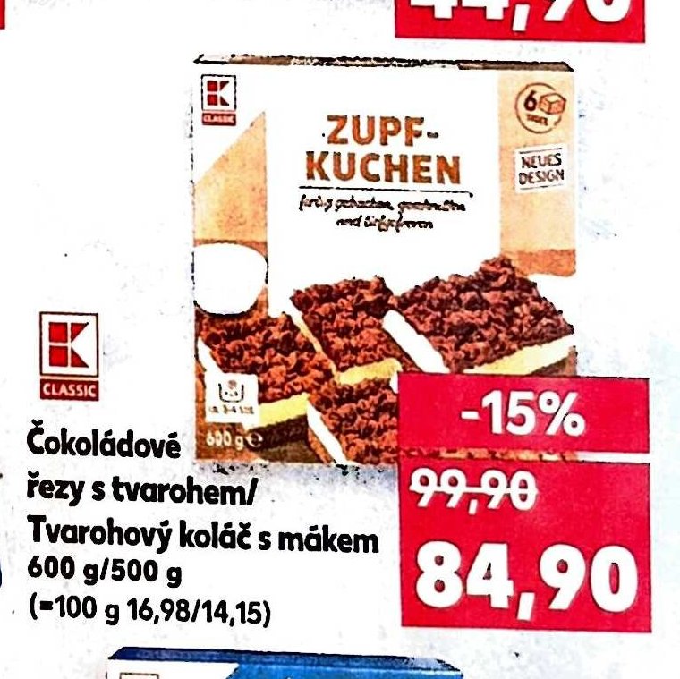 Čokoládové řezy s tvarohem / Tvarohový koláč s mákem