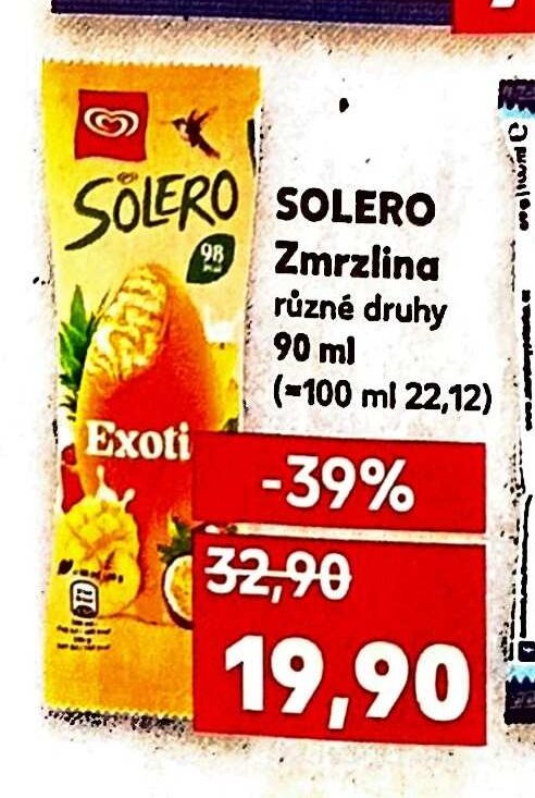 SOLERO Zmrzlina různé druhy