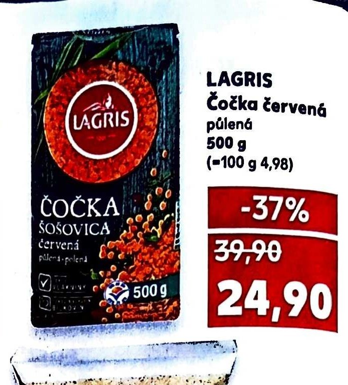 Lagris Čočka červená půlená