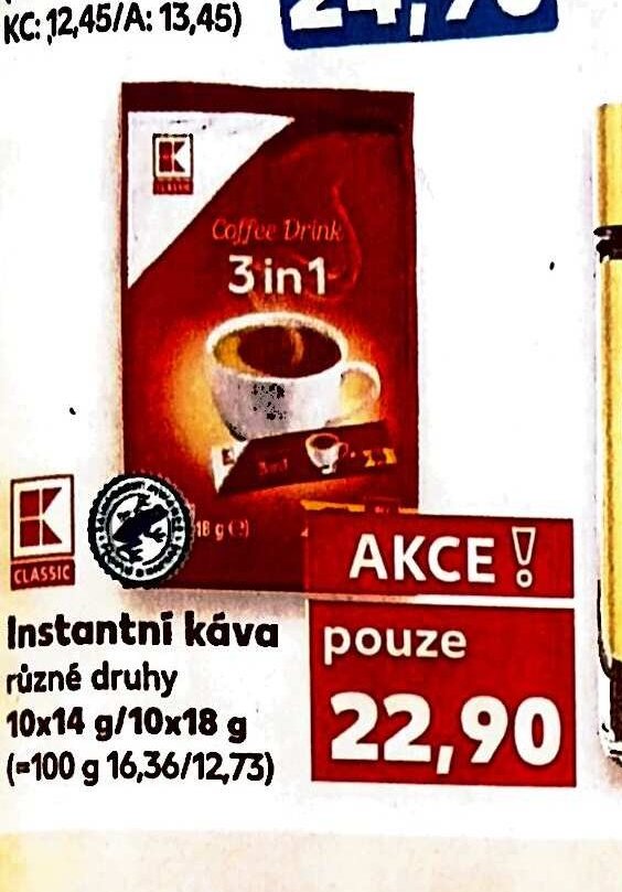 Instantní káva různé druhy