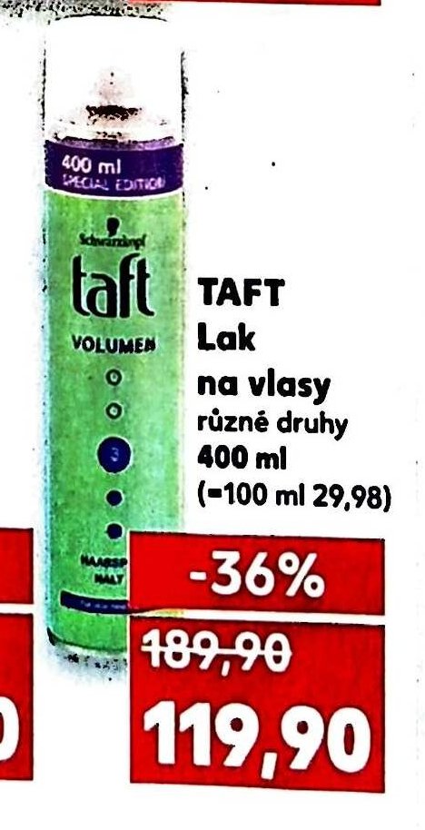 Taft Lak na vlasy
