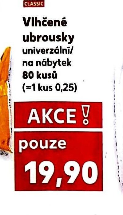 Vlhčené ubrousky univerzální