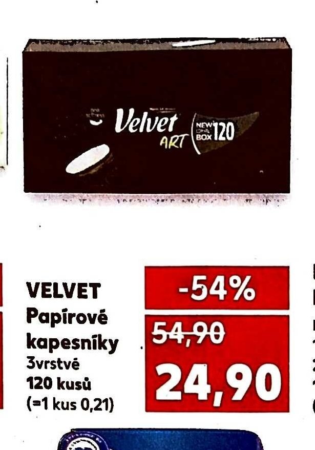 Velvet Papírové kapesníky 120 kusů