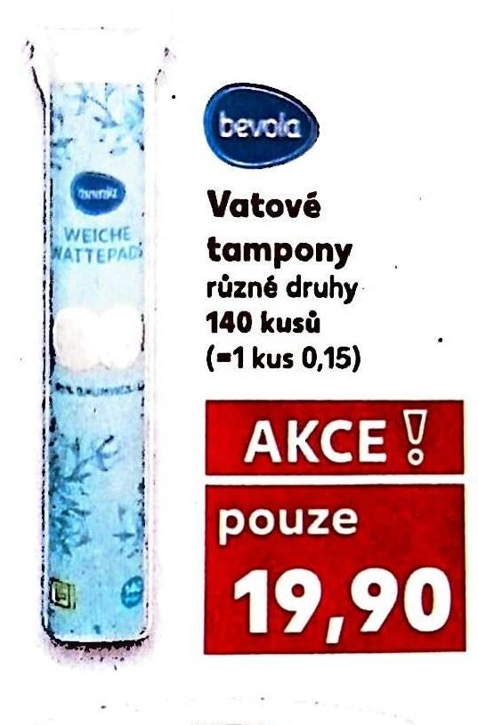 Bevola Vatové tampony 140 kusů