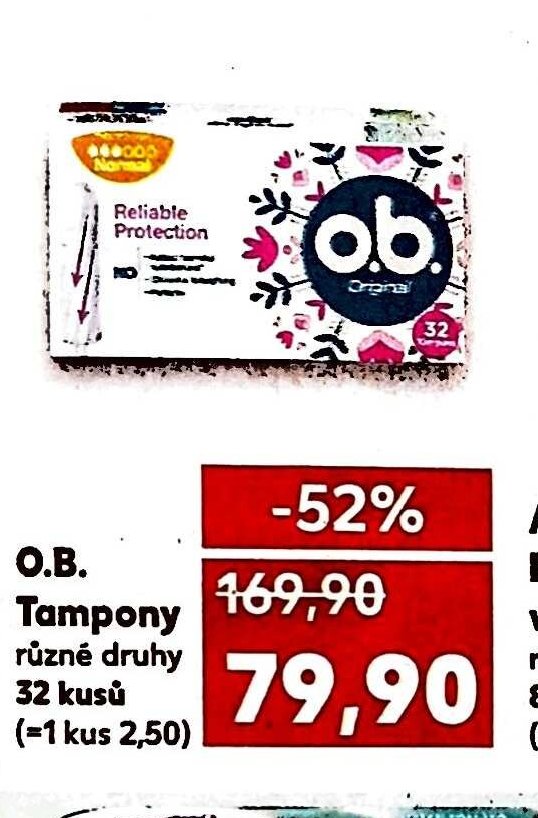 O.B. Tampony 32 kusů