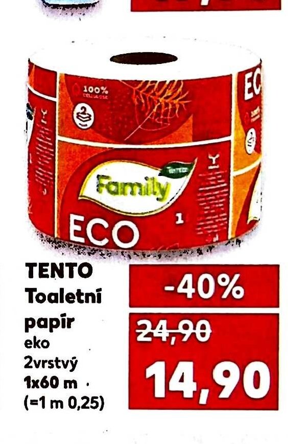 Tento Toaletní papír eko 1x60 m