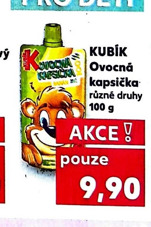 Kubík Ovocná kapsička 100 g