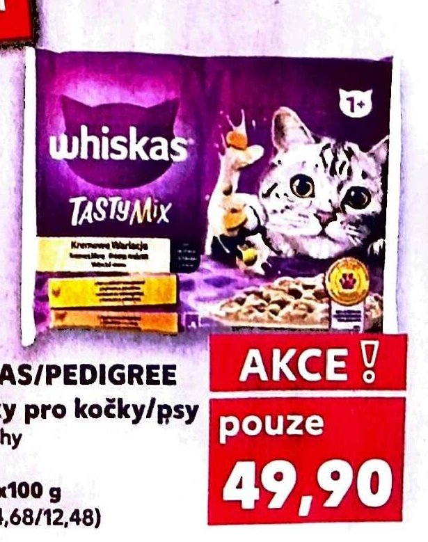 Whiskas/Pedigree Kapsičky pro kočky/psy 4pack 4x85 g