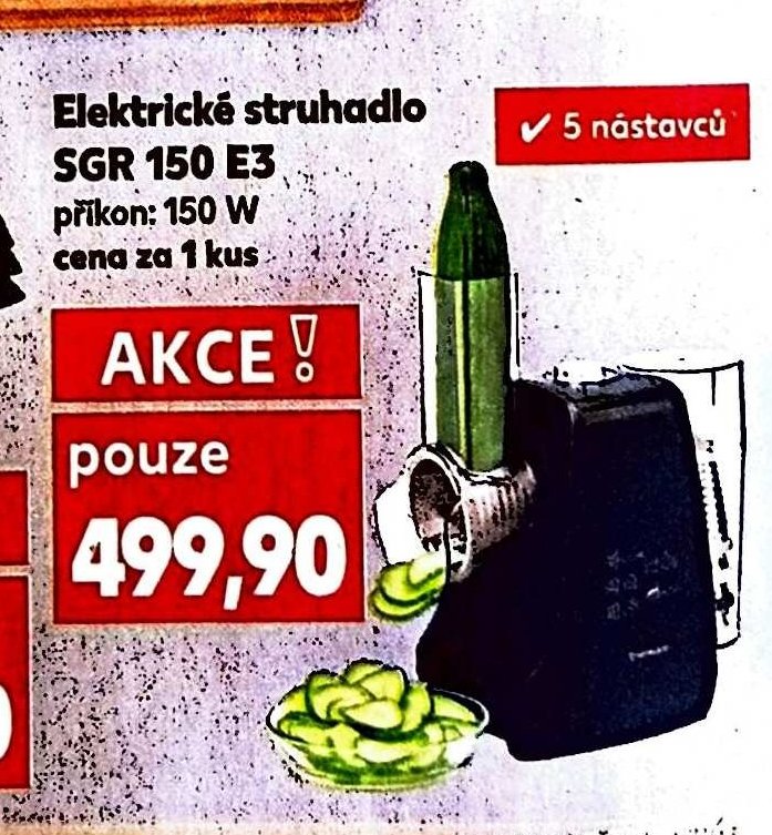 Elektrické struhadlo SGR 150 E3