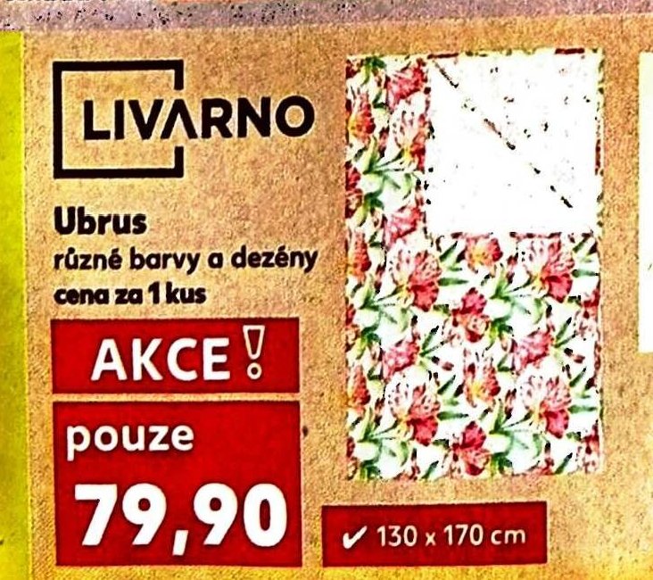 Ubrus různé barvy a dezény