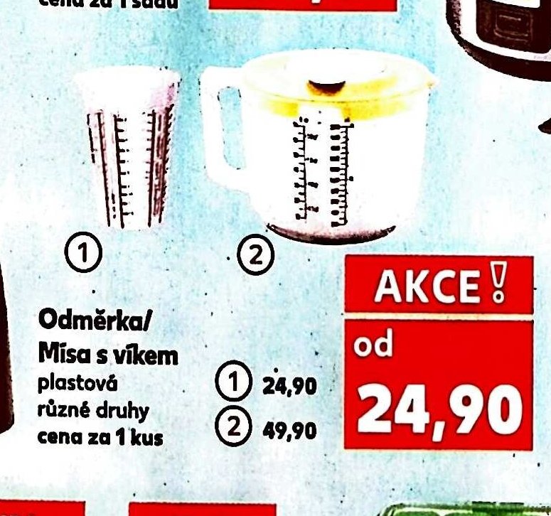 Odměrka/Mísa s víkem plastová