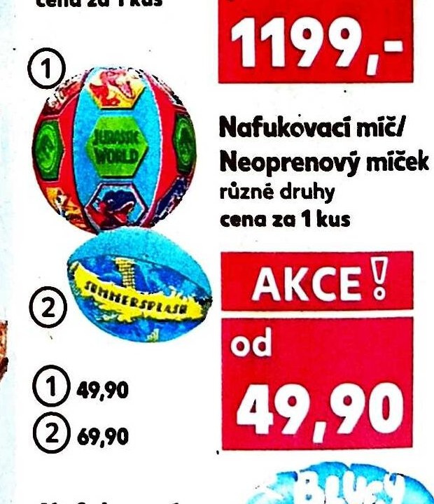 Nafukovací míč / Neoprenový míček