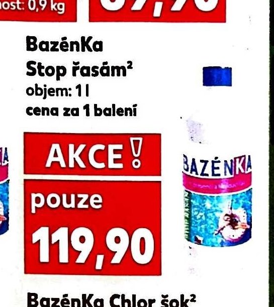 Bazénka Stop řasám