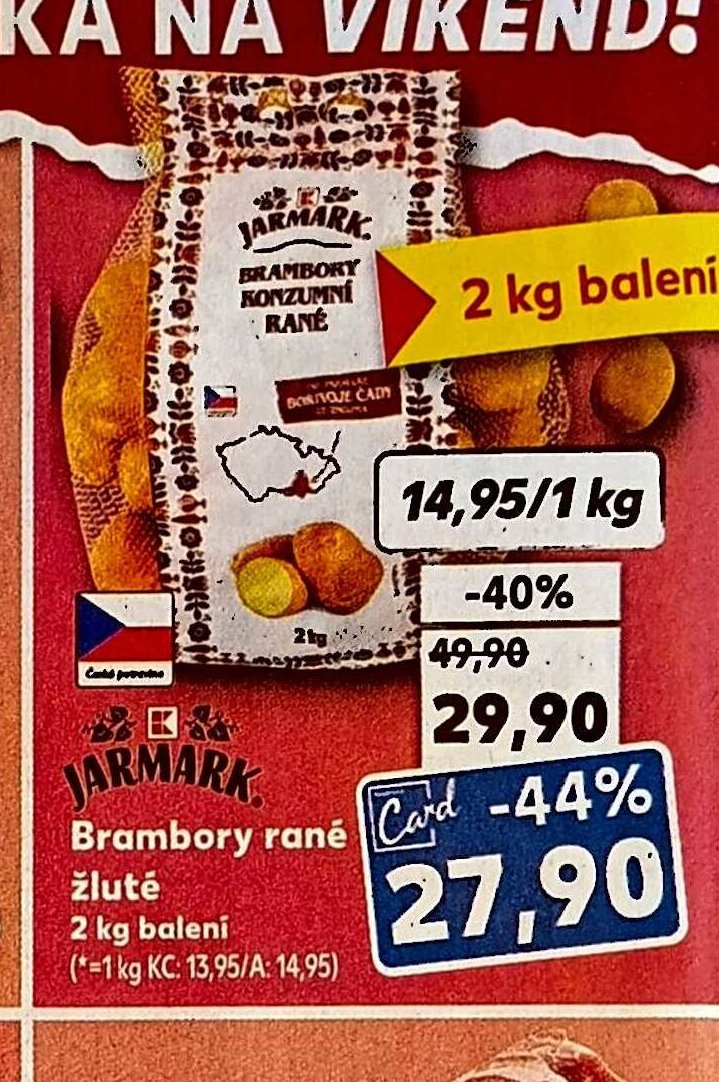 Brambory rané žluté