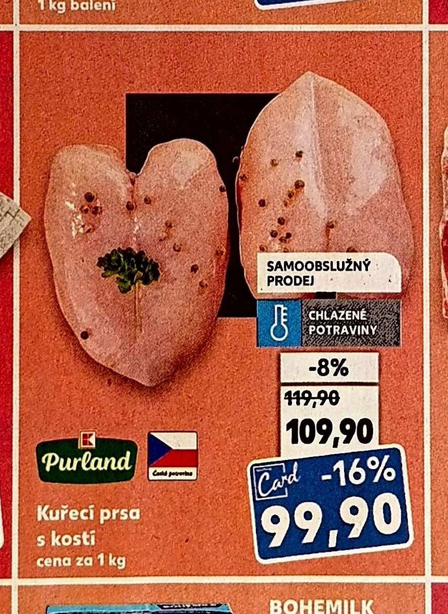 Kuřecí prsa s kostí