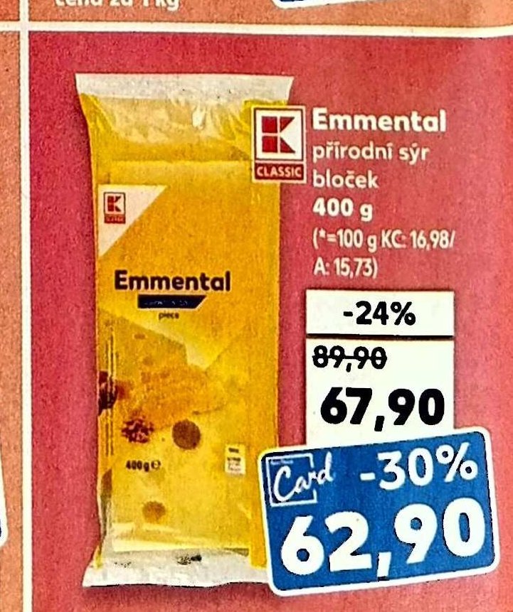 Emmental přírodní sýr