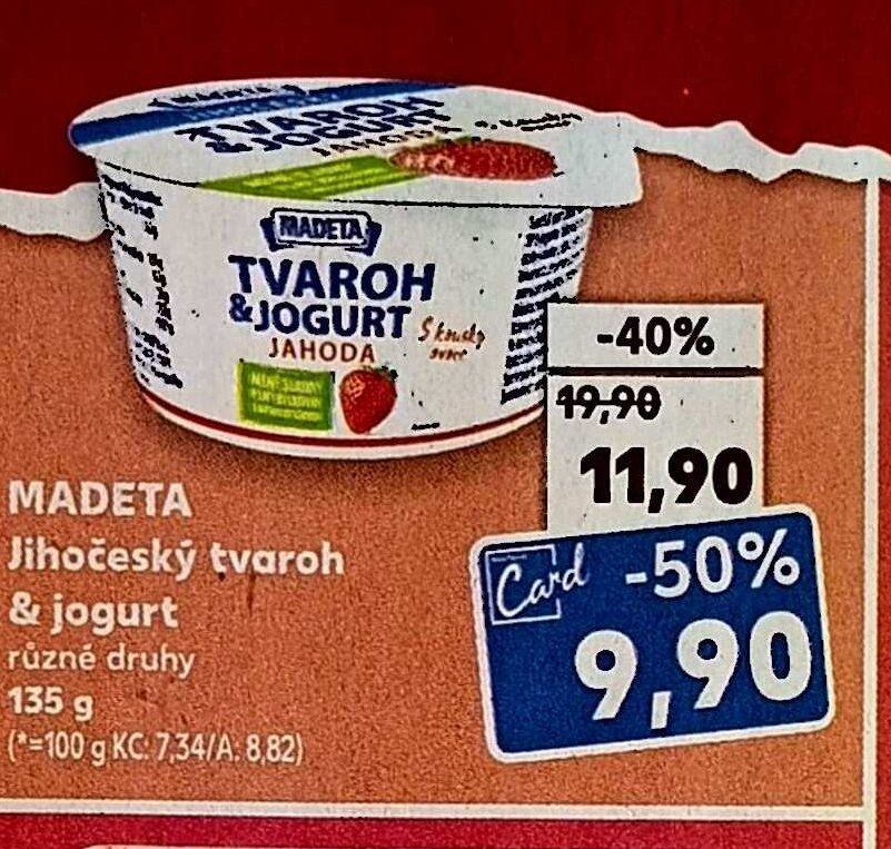 MADETA Tvaroh & jogurt různé druhy 135 g