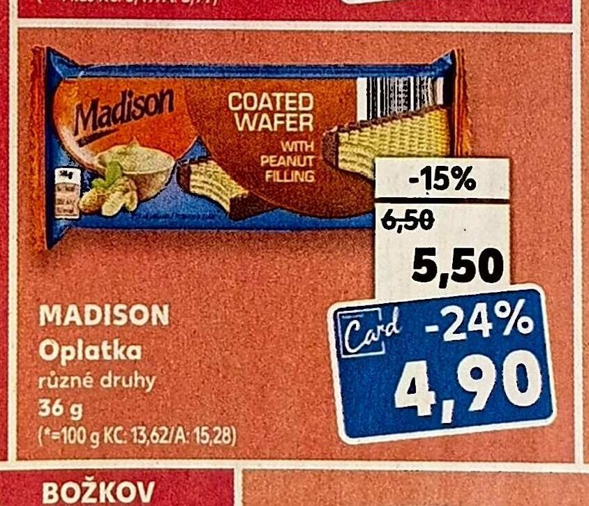 MADISON Oplatka různé druhy 36 g