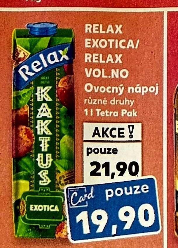 RELAX EXOTICA / RELAX VOL.NO Ovocný nápoj různé druhy 1 l Tetra Pak