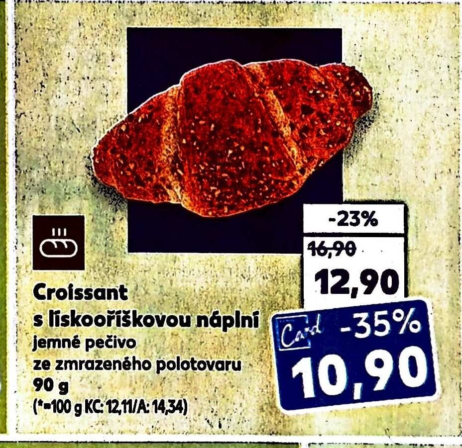 Croissant s lískooříškovou náplní