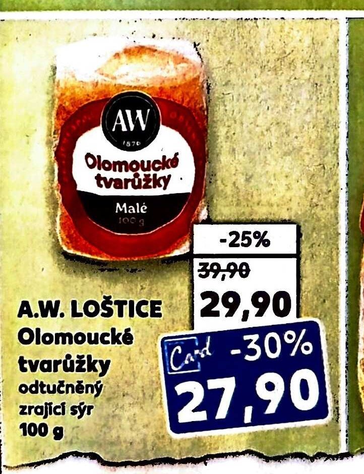 A.W. LOŠTICE Olomoucké tvarůžky