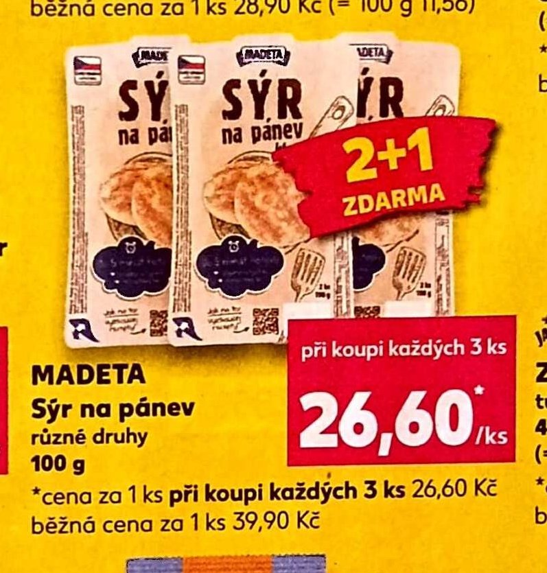 Madeta Sýr na pánev