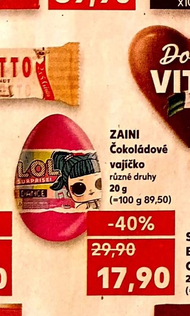 ZAINI Čokoládové vajíčko různé druhy 20 g