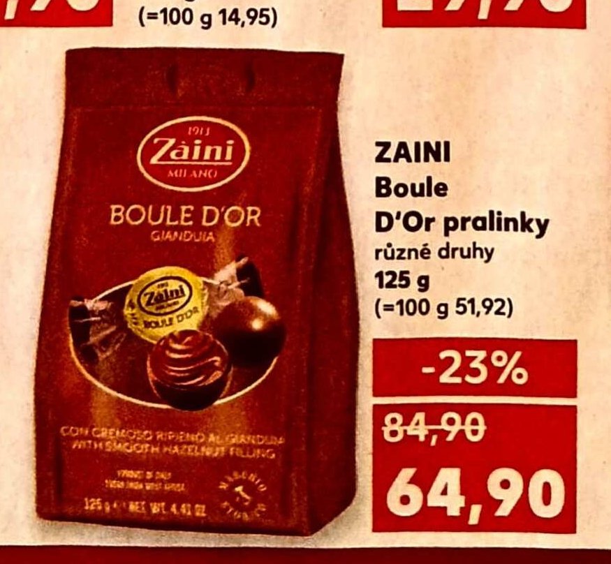 ZAINI Boule D'Or pralinky různé druhy 125 g