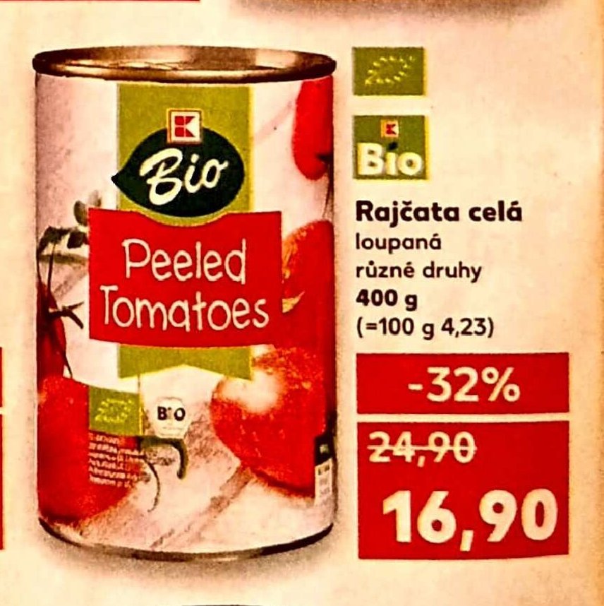Bio Rajčata celá loupaná
